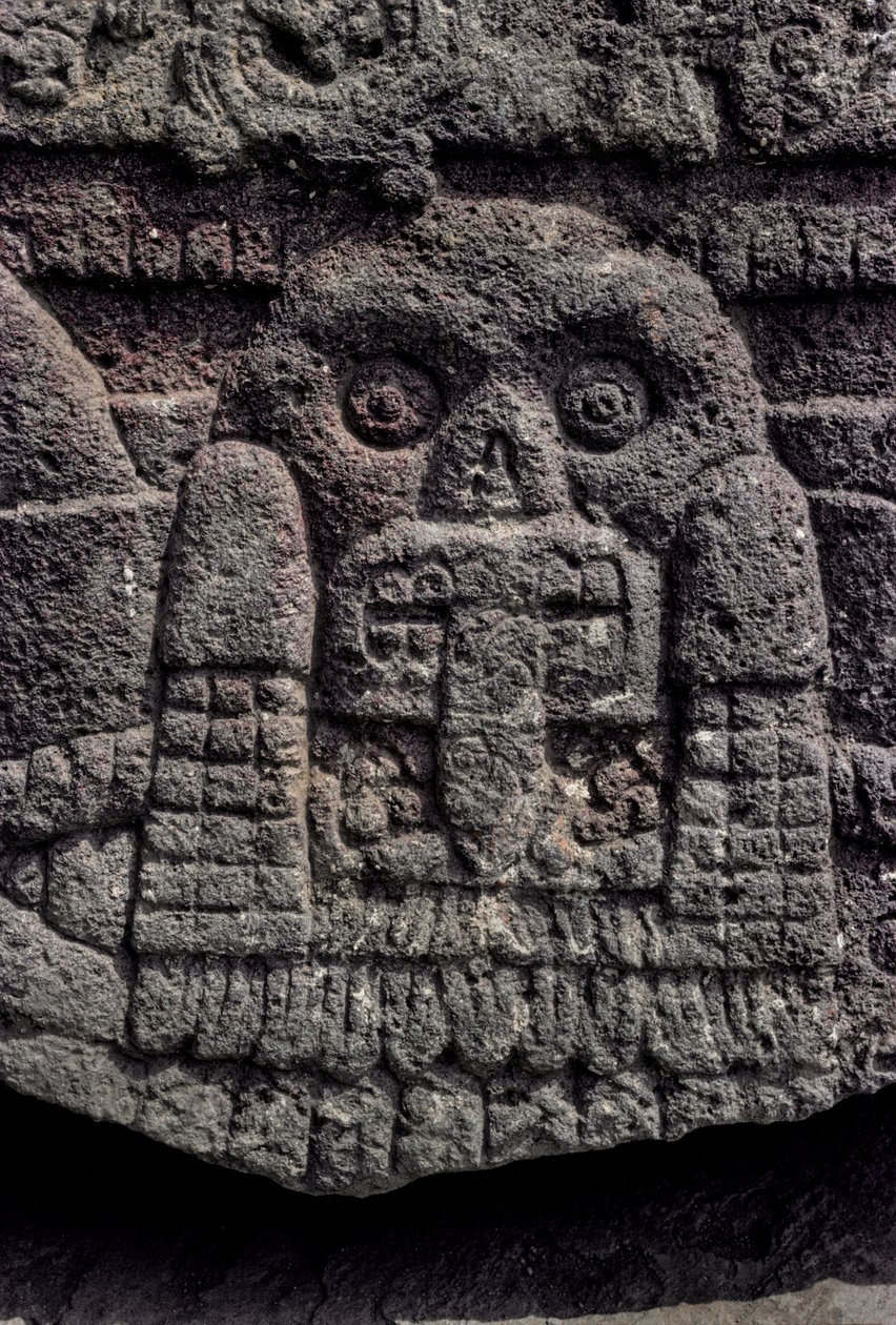 Skull and Serpent Carving, Tenochtitlan, Templo Mayor, Aztec, Mexico ...