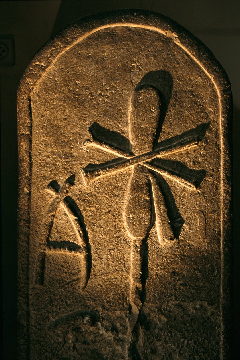 Stele of 1st Dynasty Queen, Abydos, Egypt, Egyptian Museum, Cairo, 2005 by Kenneth Garrett
