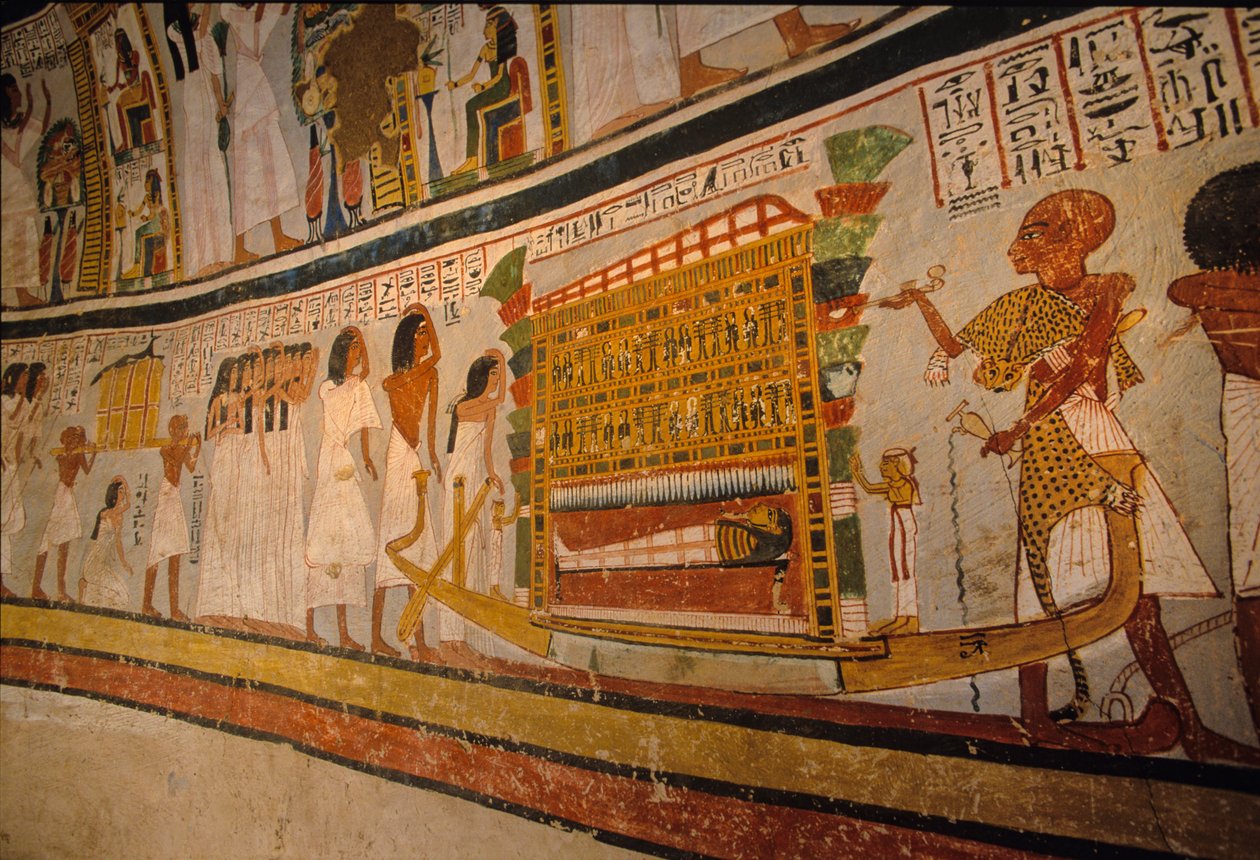 Tomb of Roy, funeral cortege, 18th dynasty, Valley of the Nobles, Thebes, Egypt by Kenneth Garrett