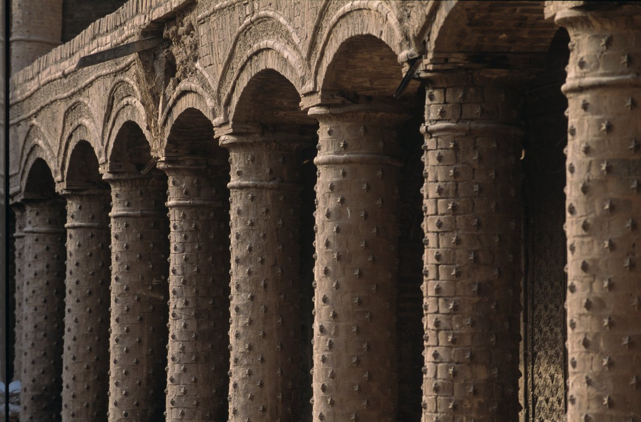Caravanserai, ancient, Jewish trade post, Star of David on columns, Herat, 2004 by Kenneth Garrett