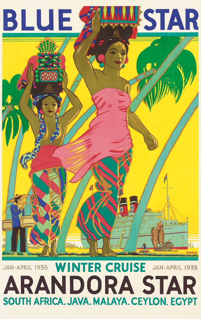 Poster advertising the cruise ship 