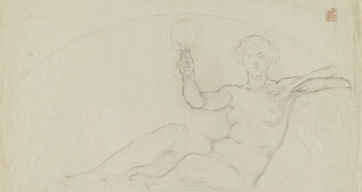 Iowa State Capitol Rotunda (Art, Study for Panel) by Kenyon Cox