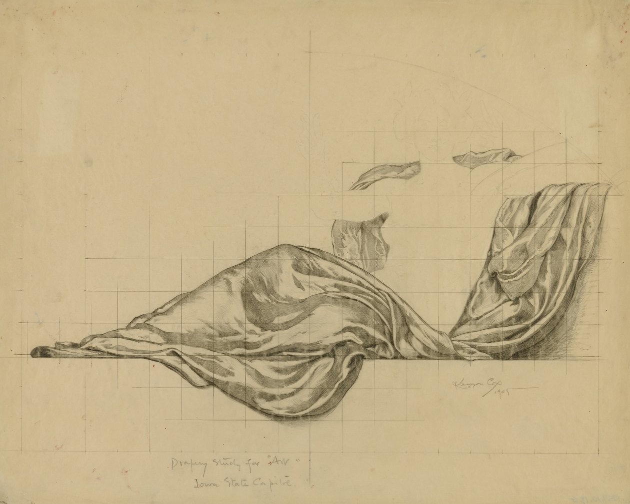 (Iowa State Capitol Rotunda) (Art, study for panel) by Kenyon Cox