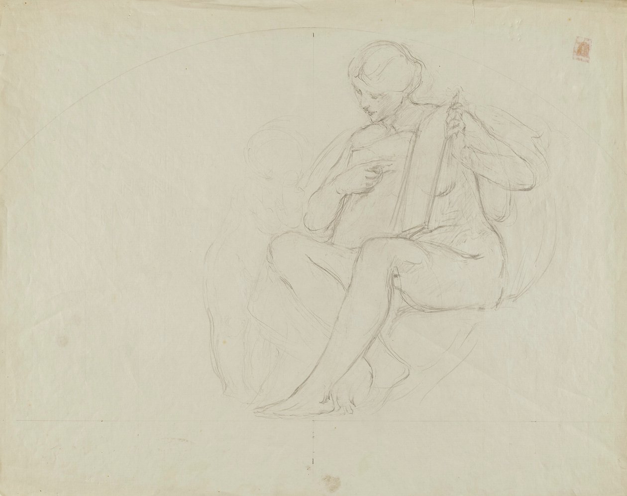 Iowa State Capitol Rotunda (Education, study for panel) by Kenyon Cox