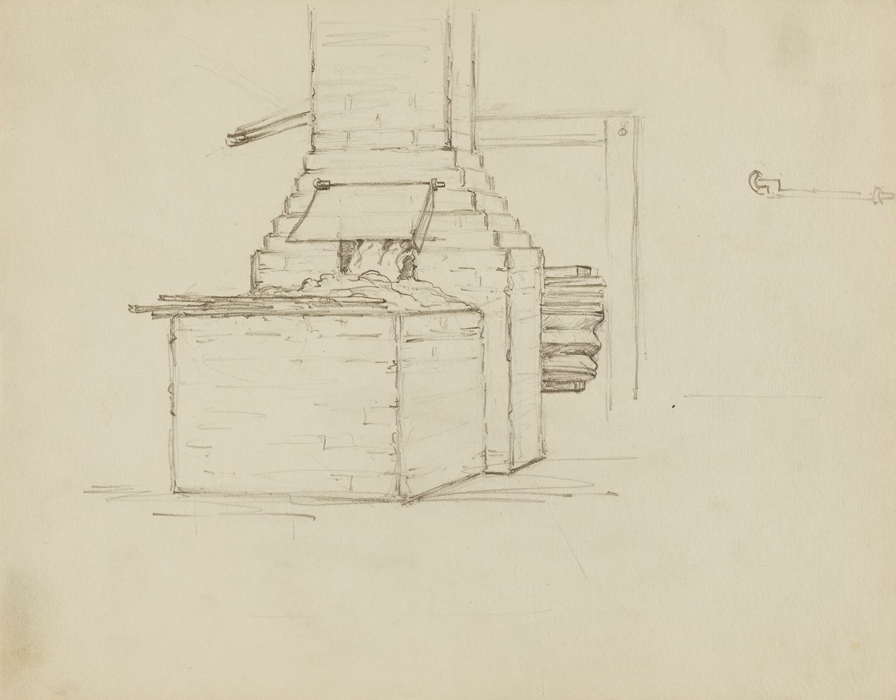 (Iowa State Capitol Rotunda) (Manufactures, study for panel) by Kenyon Cox
