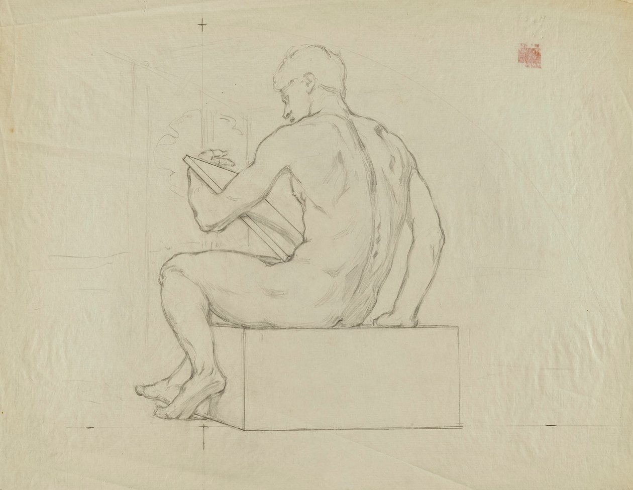 Iowa State Capitol Rotunda (Manufactures, study for panel) by Kenyon Cox