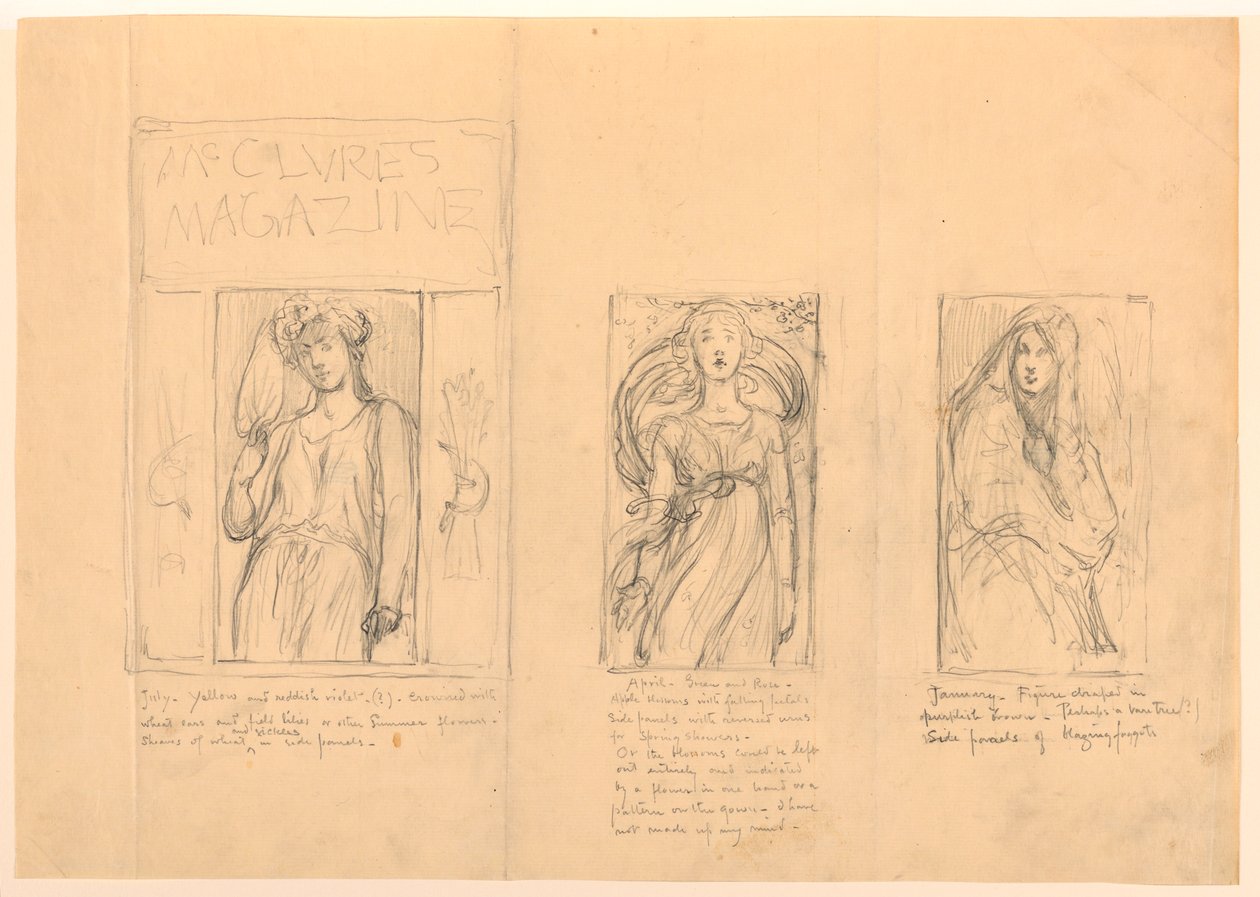 Design for Magazine Cover by Kenyon Cox