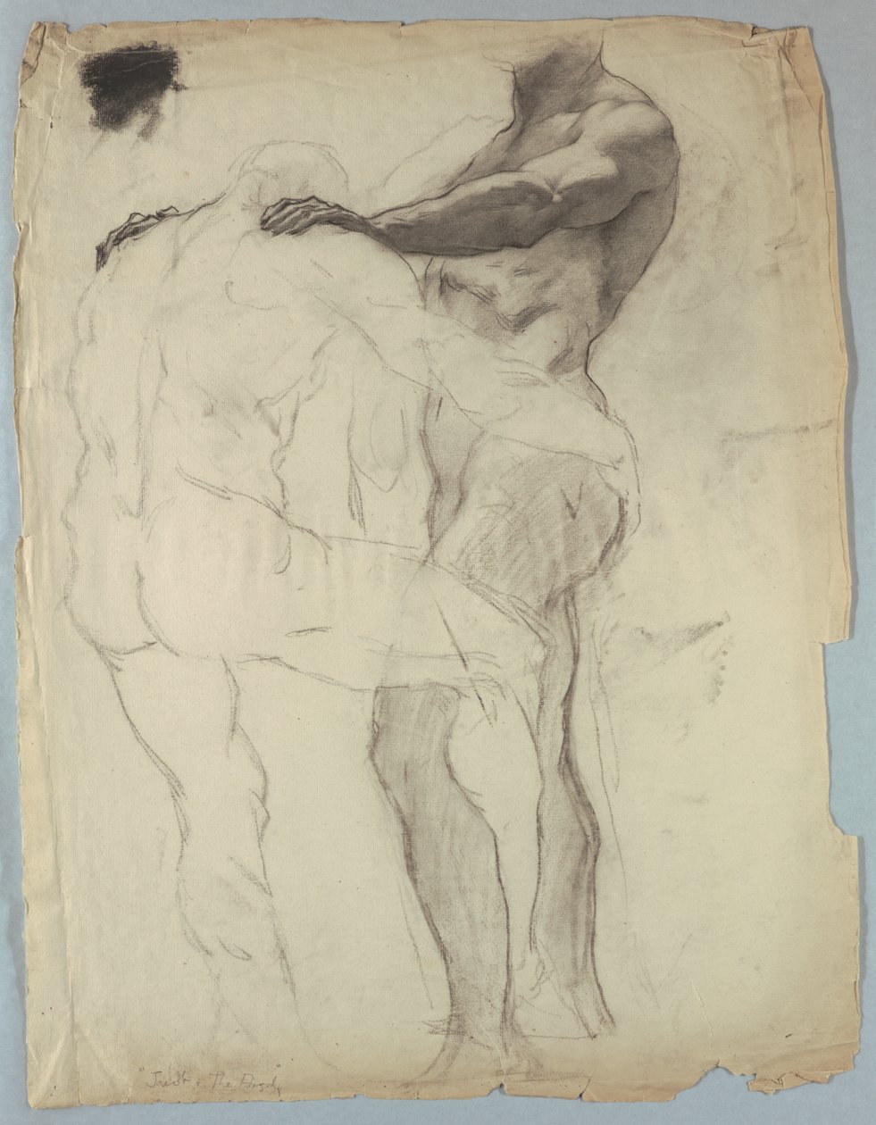 Figure Study for "Jacob Wrestling with the Angel" by Kenyon Cox