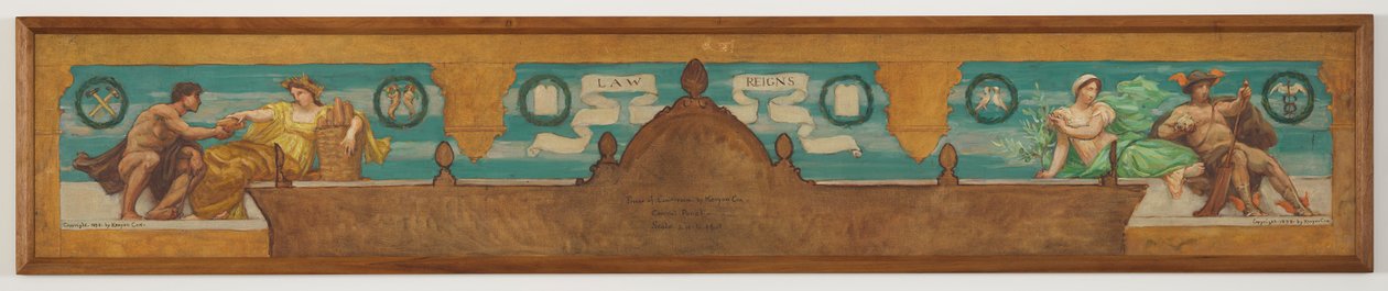 Law Reigns, Study for Central Panel of 