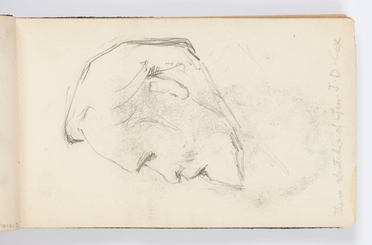 Sketchbook Page: Man with Beard in Profile by Kenyon Cox