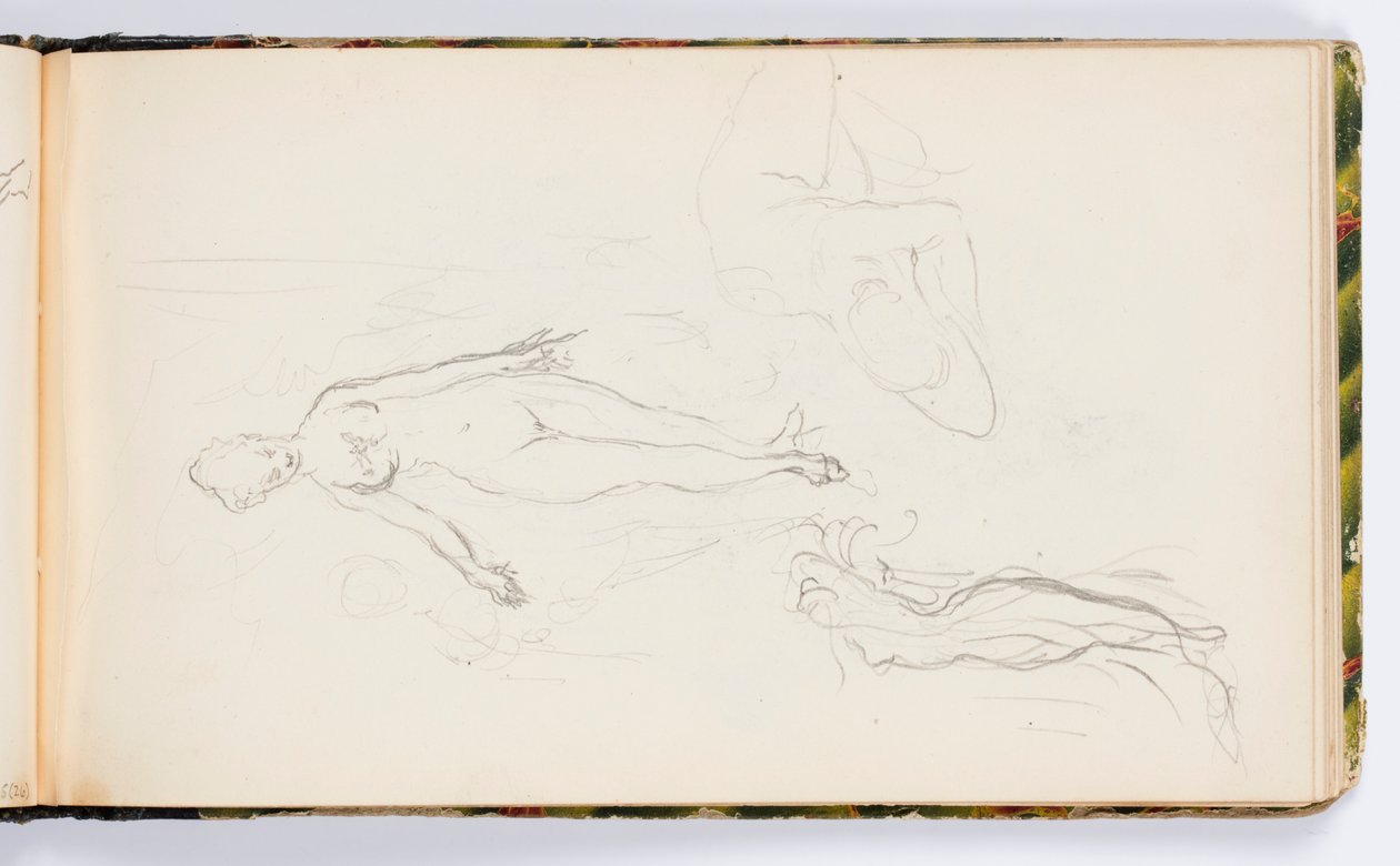 Sketchbook Page: Nude Female Figures by Kenyon Cox