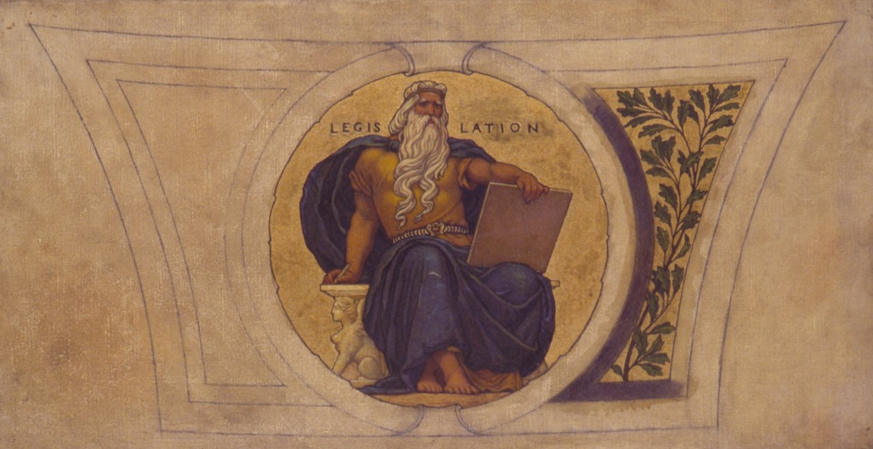 Study for Mosaic, Wisconsin State Capital, "Legislation" by Kenyon Cox