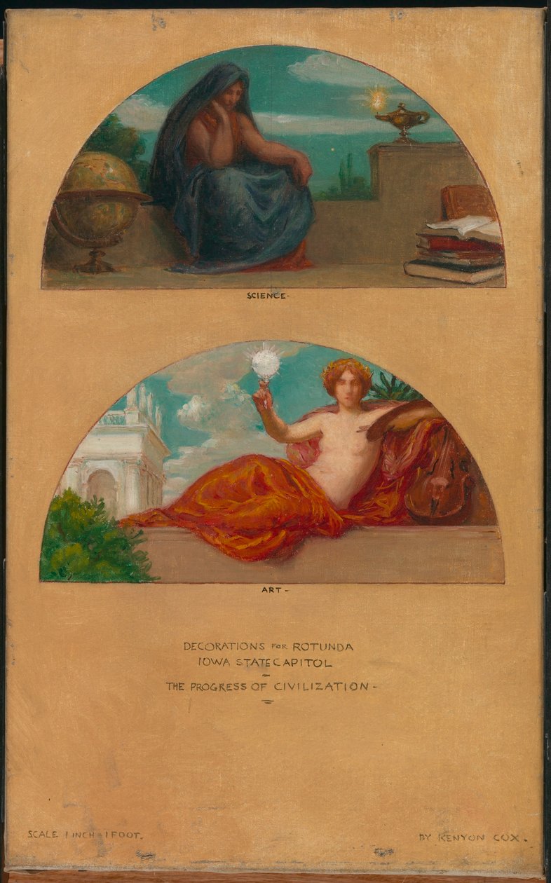 The Progress of Civilization: Science and Art (mural study, State Capitol, Des Moines, Iowa) by Kenyon Cox