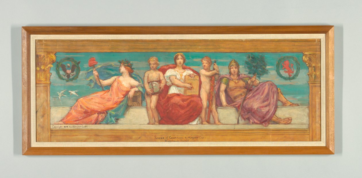 The Statute Law, Study for Right Panel of "The Reign of Law," Frieze for Appellate Court, New York by Kenyon Cox