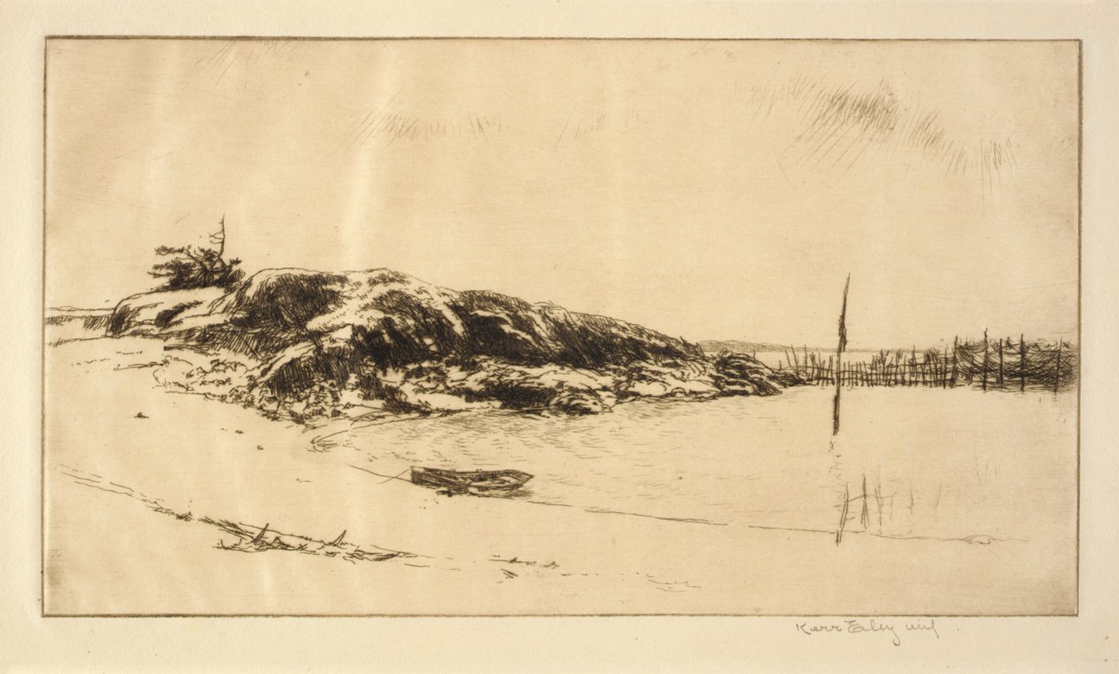 The Fish Weir, Maine Coast by Kerr Eby