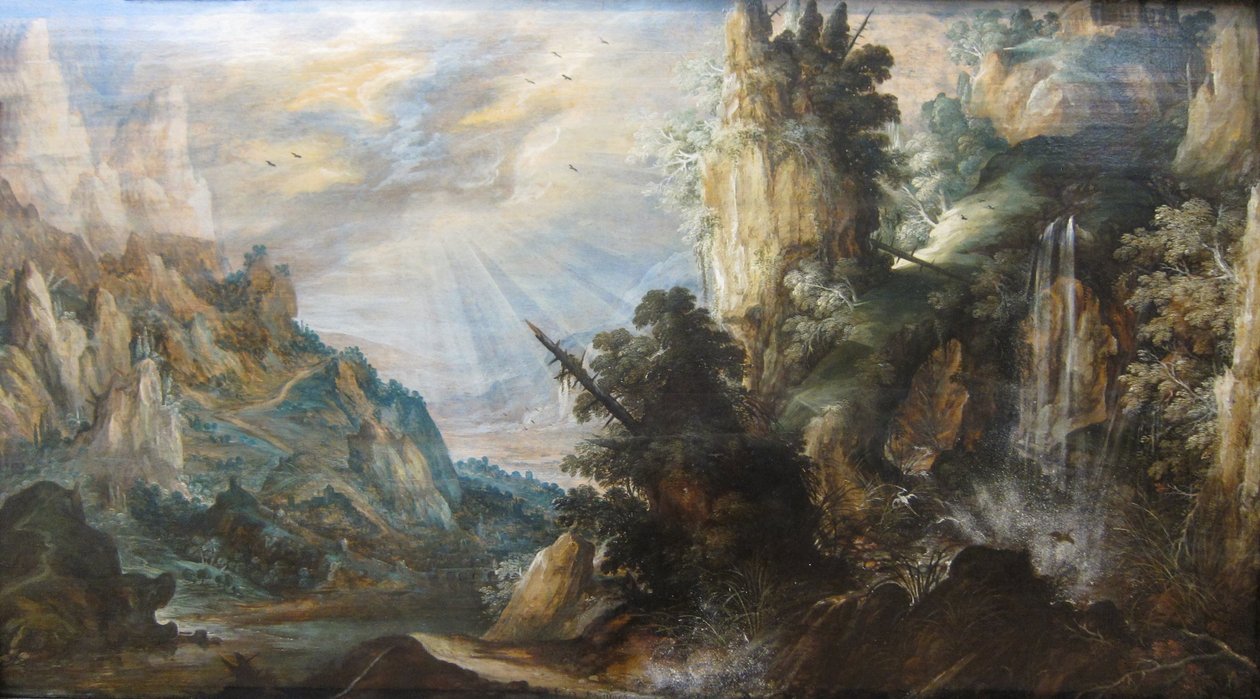 A Mountainous Landscape with a Waterfall by Kerstiaen de Keuninck, c. 1600 by Kerstiaen de Keuninck