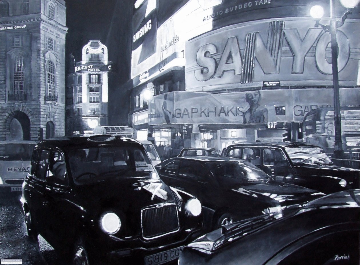 Bright Lights, 2008 by Kevin Guild of Railway Artist Parrish