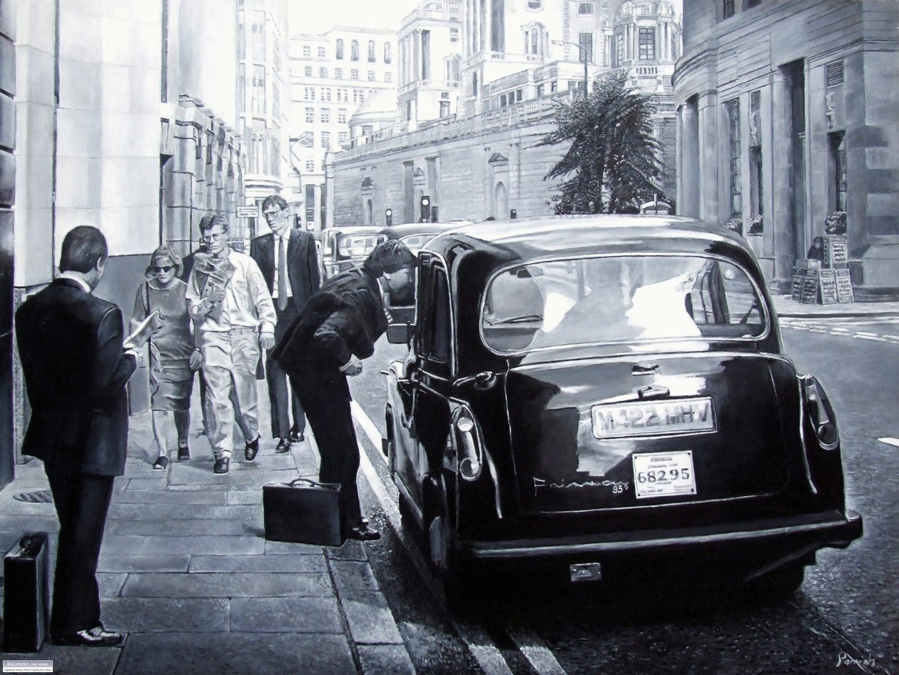 Taxi Hire, 2008 by Kevin Guild of Railway Artist Parrish
