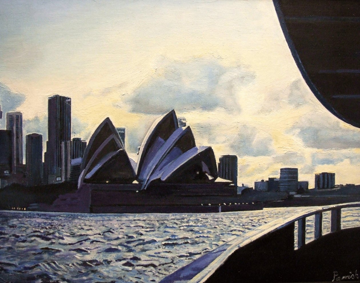 View from the Ferry by Kevin Guild of Railway Artist Parrish
