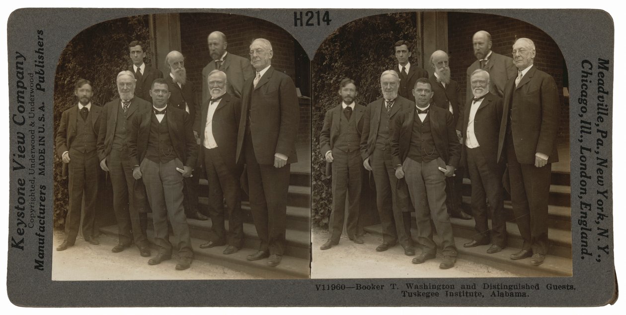 Booker T. Washington and Distinguished Guests, Tuskegee Institute, Alabama, April 1906 by Keystone View Company