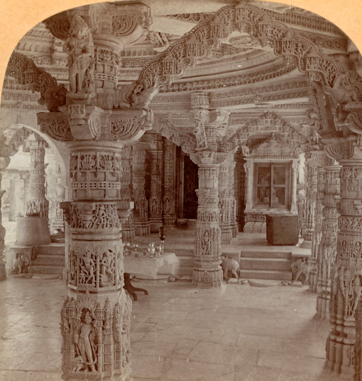Interior, Dilwara Temple, Mount Abu, India by Keystone View Company