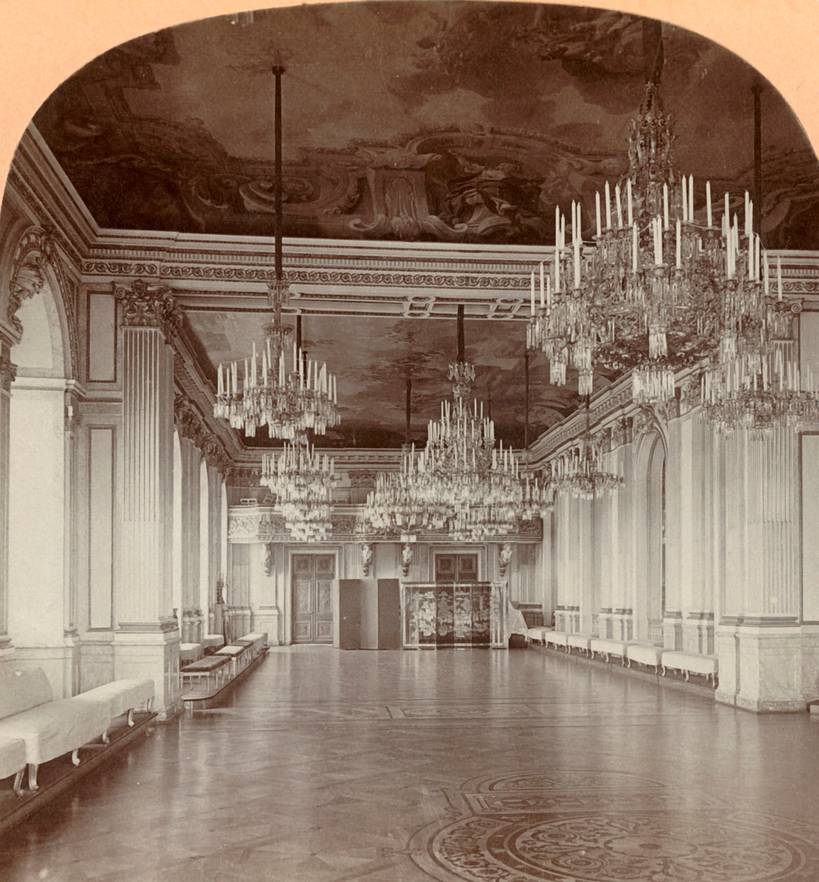 The Dance Hall, Royal Palace, Stockholm, Sweden, 1901 by Keystone View Company