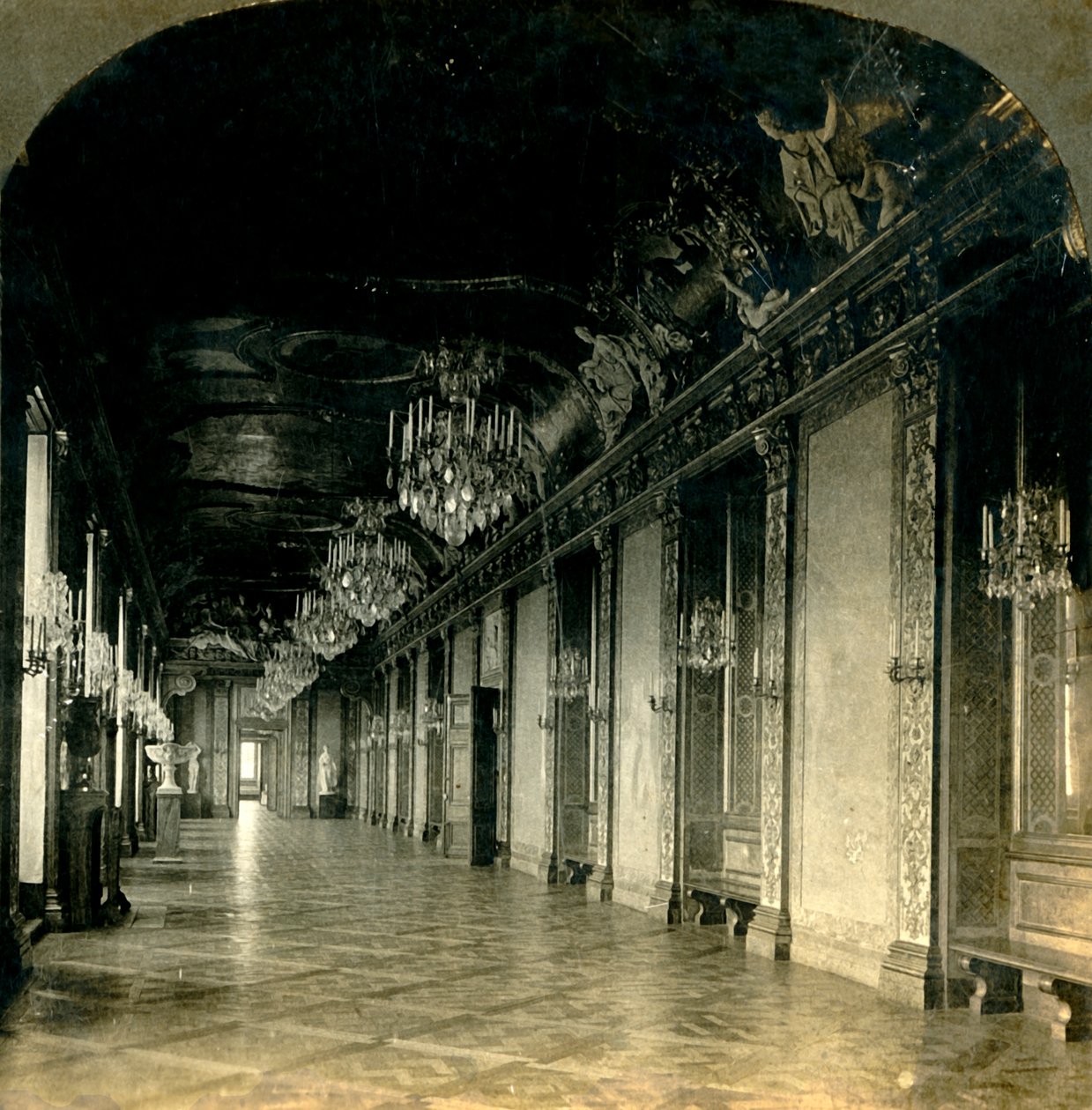 The Great Banqueting Hall, Royal Palace, Stockholm, Sweden, 1904 by Keystone View Company