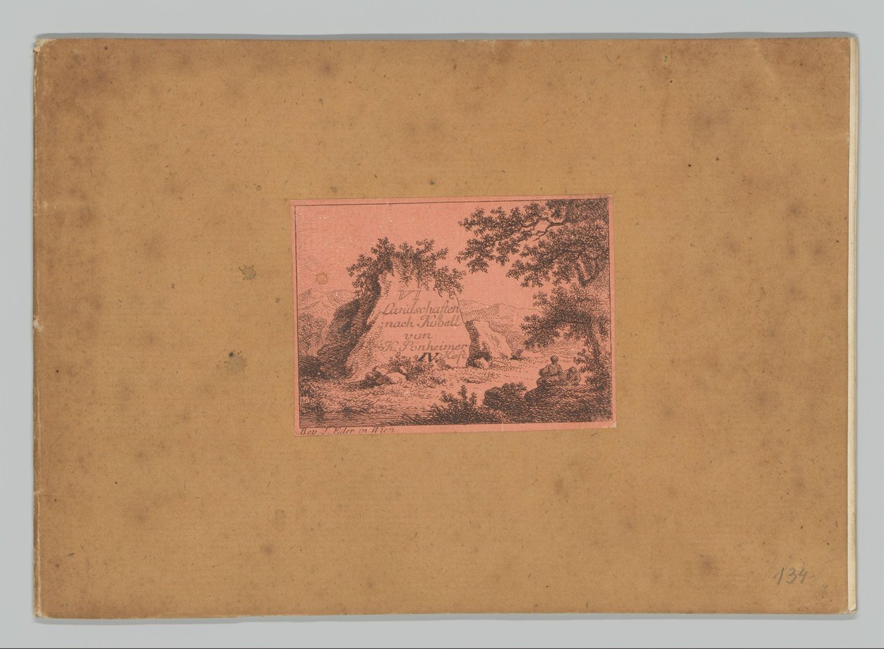 Cover with Title Print with Hill Landscape by Kilian Ponheimer (I)