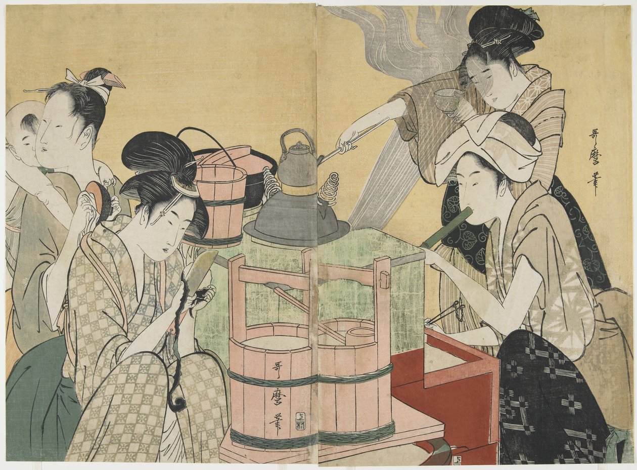 Kitchen Scene, 1794-1795 by Kitagawa Utamaro