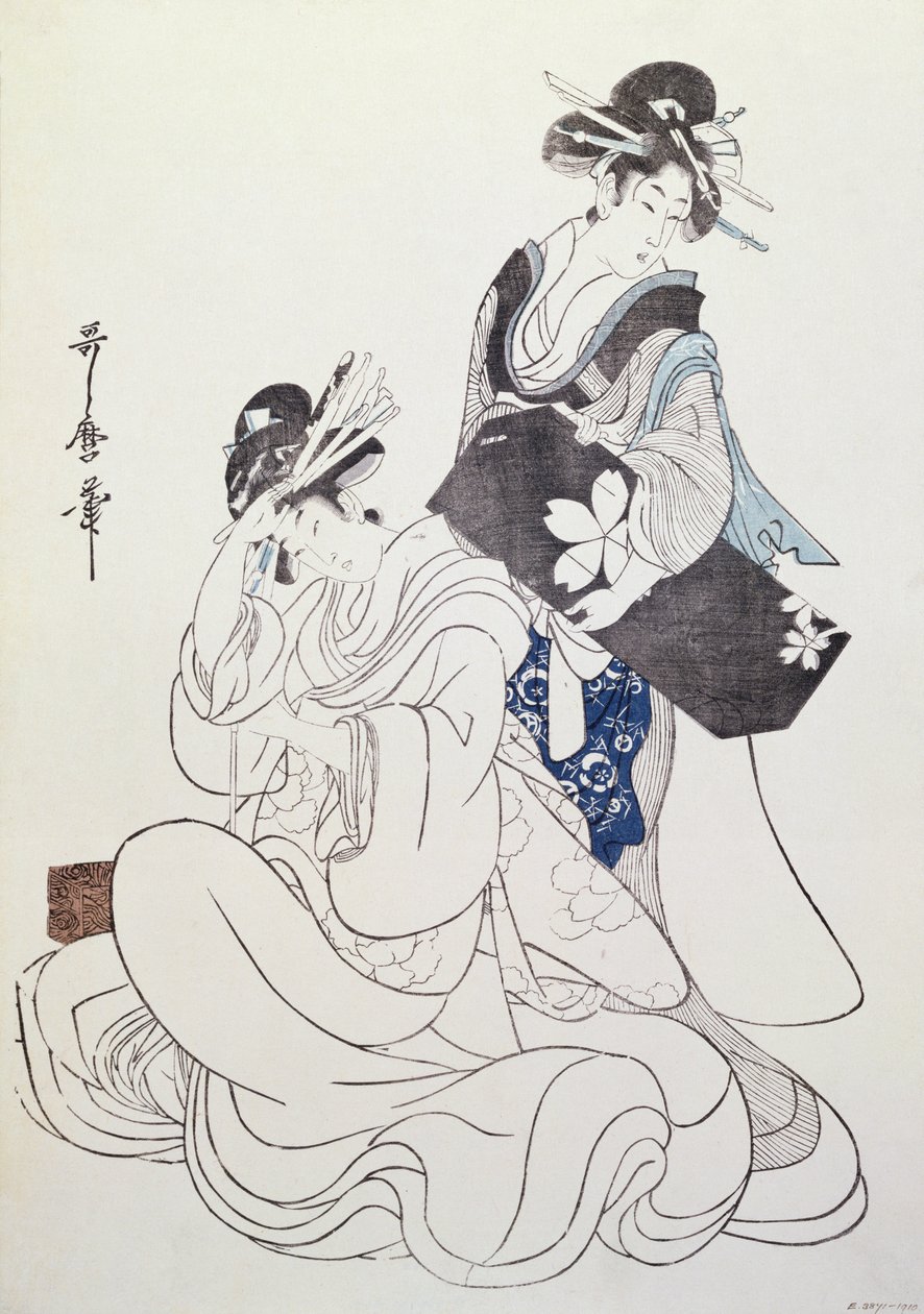 Two Female Figures by Kitagawa Utamaro