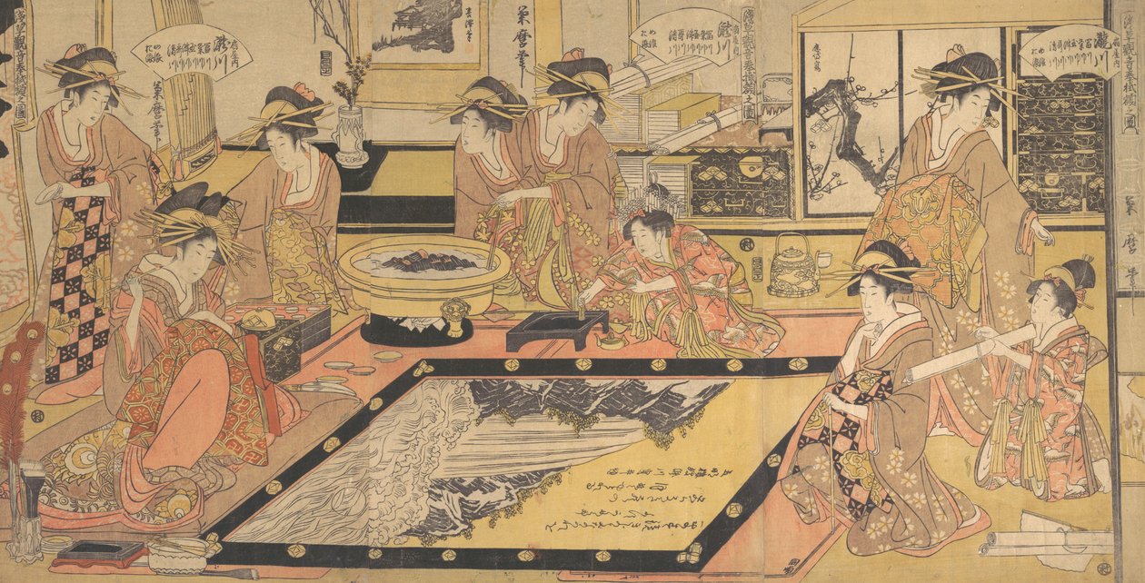 A Votive Picture to Be Donated to the Kannon of Asakusa, ca. 1800 by Kitagawa Kikumaro