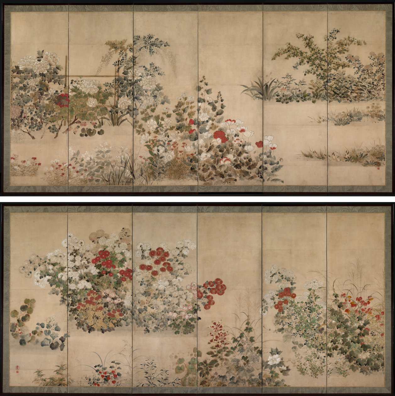 Flowers and Grasses by Kitagawa Sosetsu