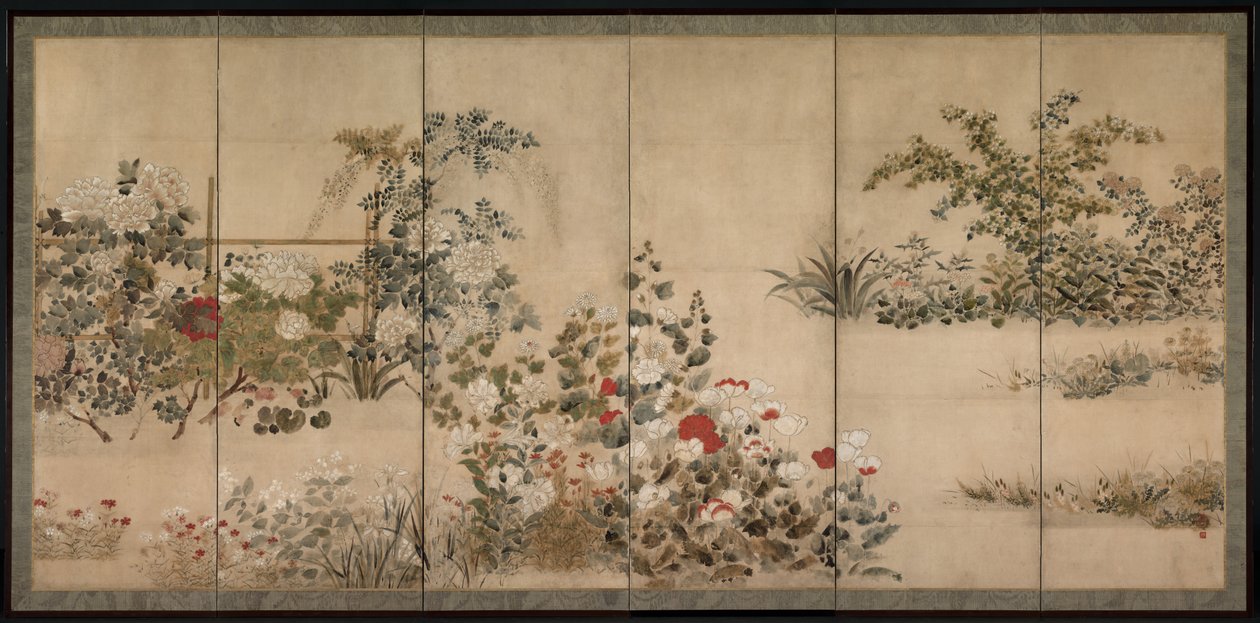 Flowers and Grasses by Kitagawa Sosetsu