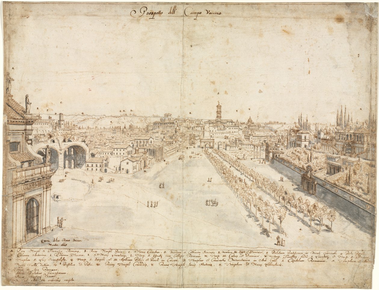 Eighteen Views of Rome: The Campo Vaccino (The Roman Forum) by Kitagawa Utamaro