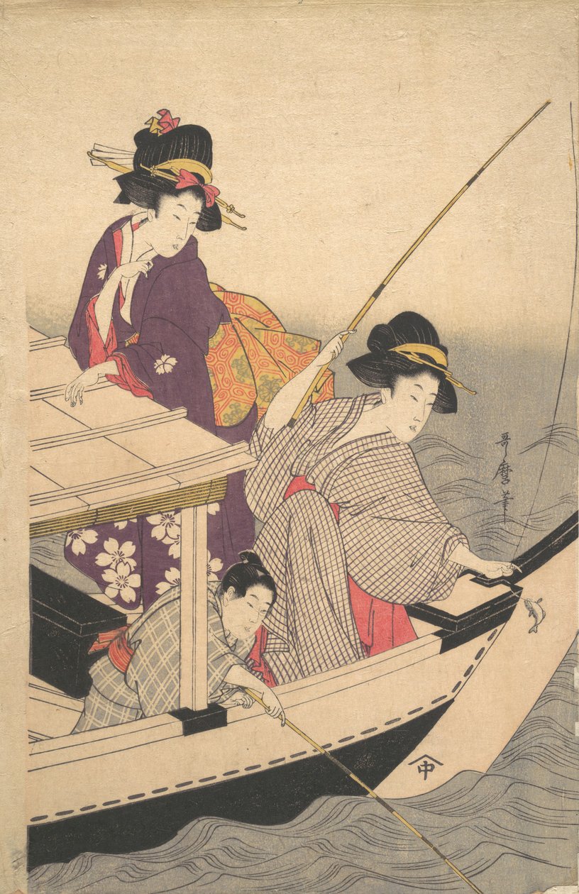 Fishing by Kitagawa Utamaro