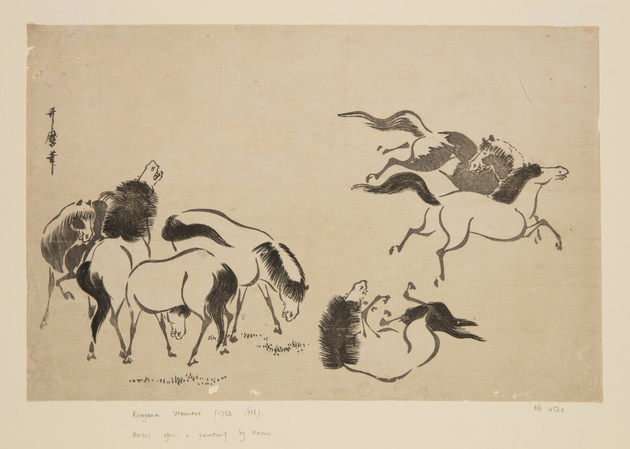 Horses by Kitagawa Utamaro