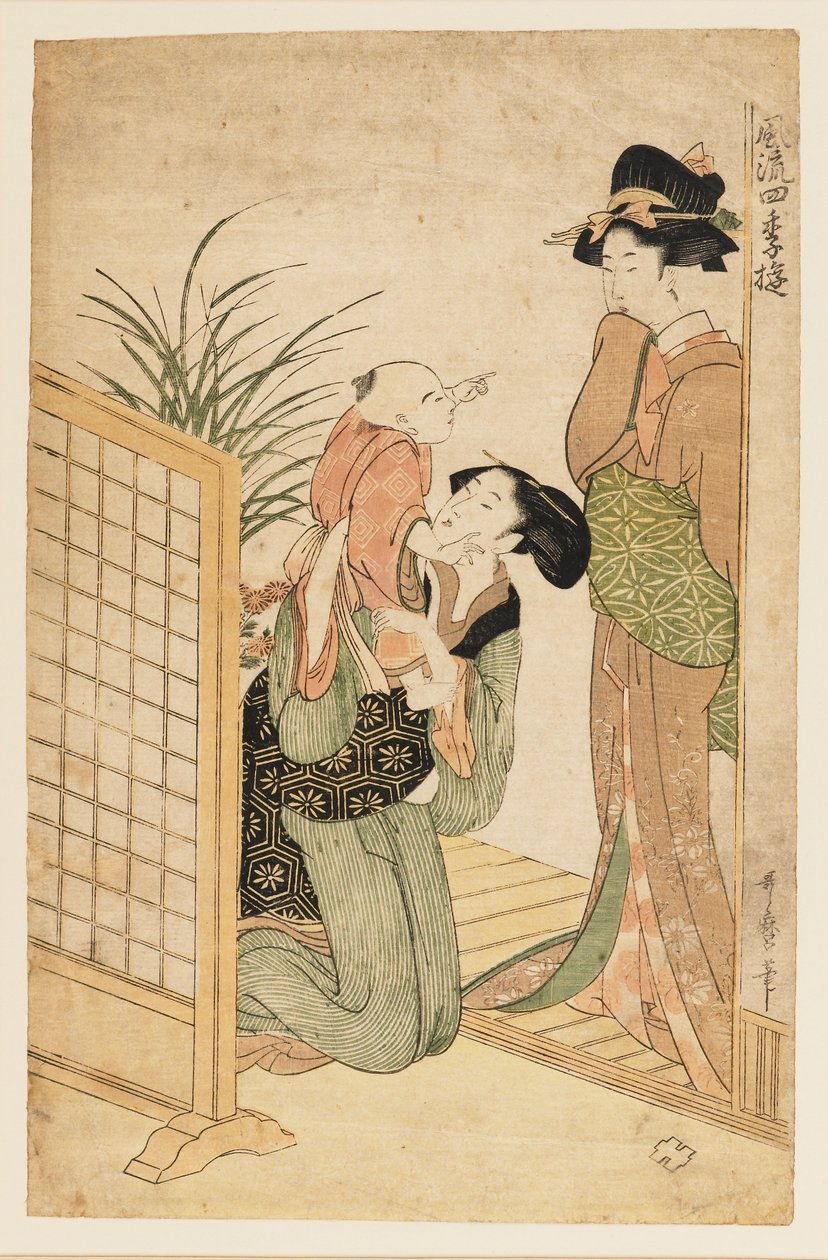 Mother, Child, and Nurse by Kitagawa Utamaro