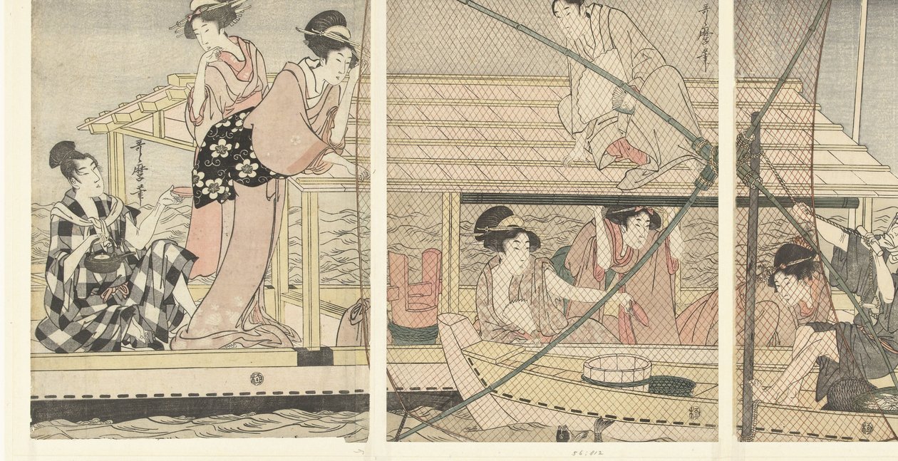 Night Fishing by Kitagawa Utamaro