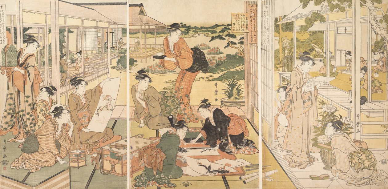 The Four Accomplishments Kinkishoga by Kitagawa Utamaro