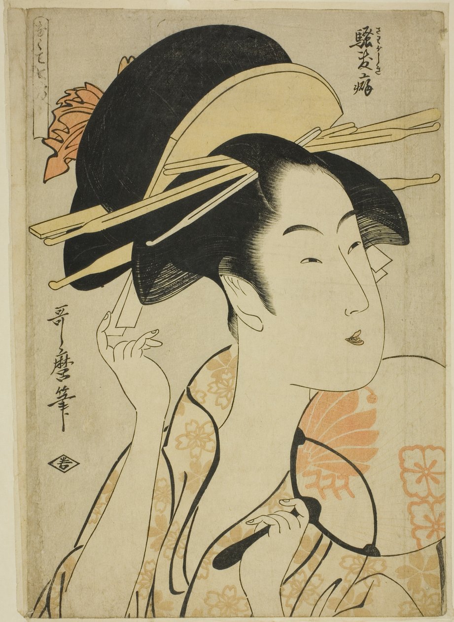 The Habit of Boisterousness, from the Series Seven Bad Habits by Kitagawa Utamaro