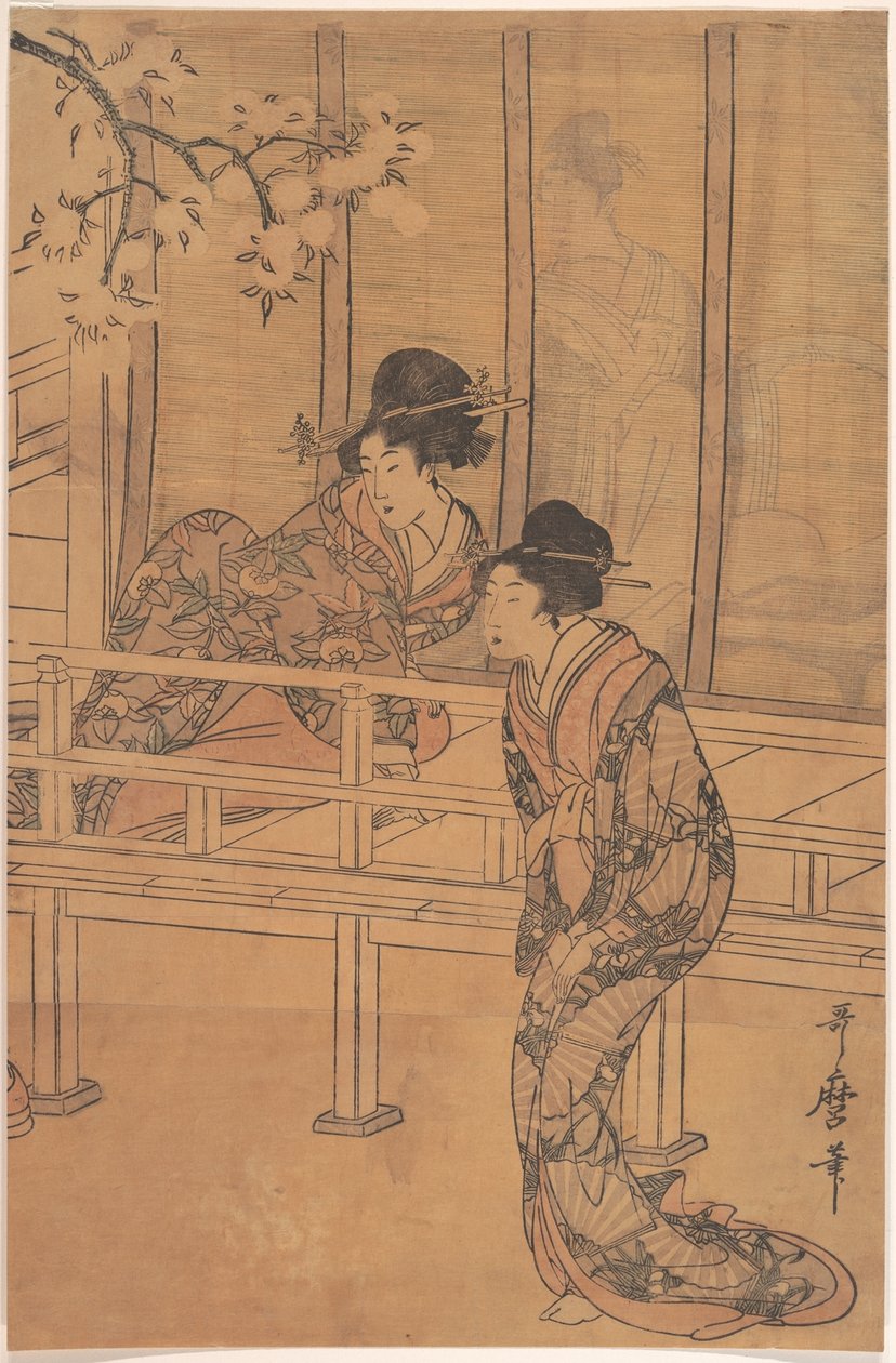 The Lady of Rokujo being Visited by the Princess Aoi by Kitagawa Utamaro