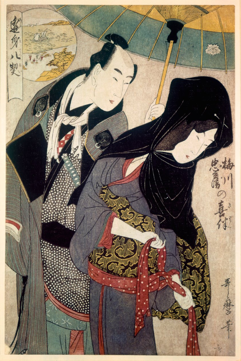 The Lovers, Chubei and Umegawa by Kitagawa Utamaro