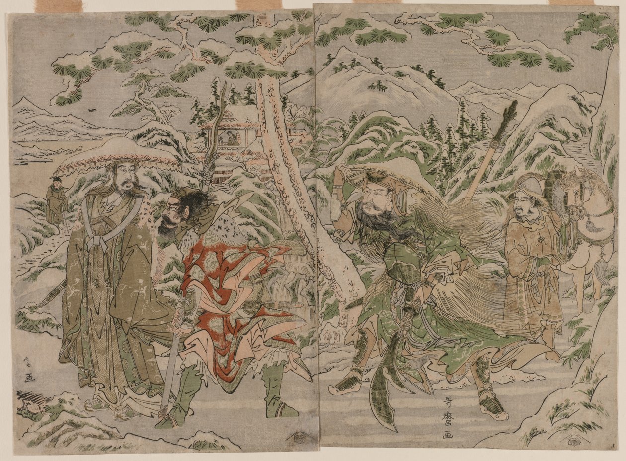 Winter Scene from the Romance of the Three Kingdoms by Kitagawa Utamaro