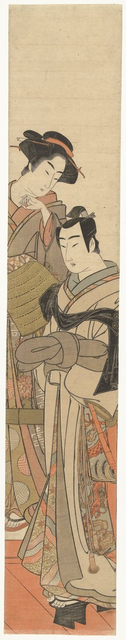 A Woman with a Young Man Disguised by Kitao Masanobu (attributed to)