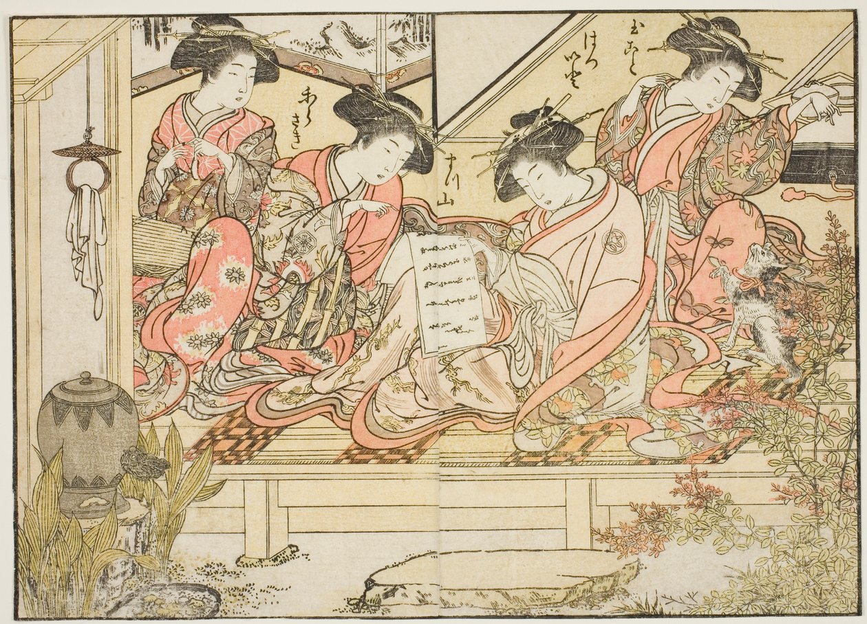 Courtesans of Matsubaya, from the book Mirror of Beautiful Women of the Pleasure Quarters, vol. 2 by Kitao Shigemasa