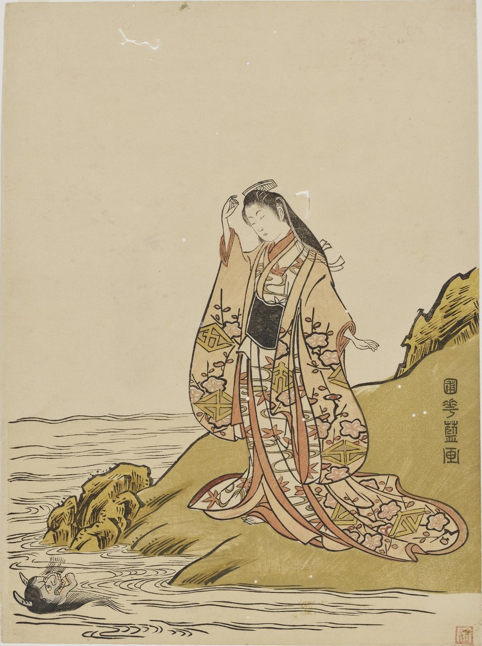 Maple Leaf Viewing by Kitao Shigemasa