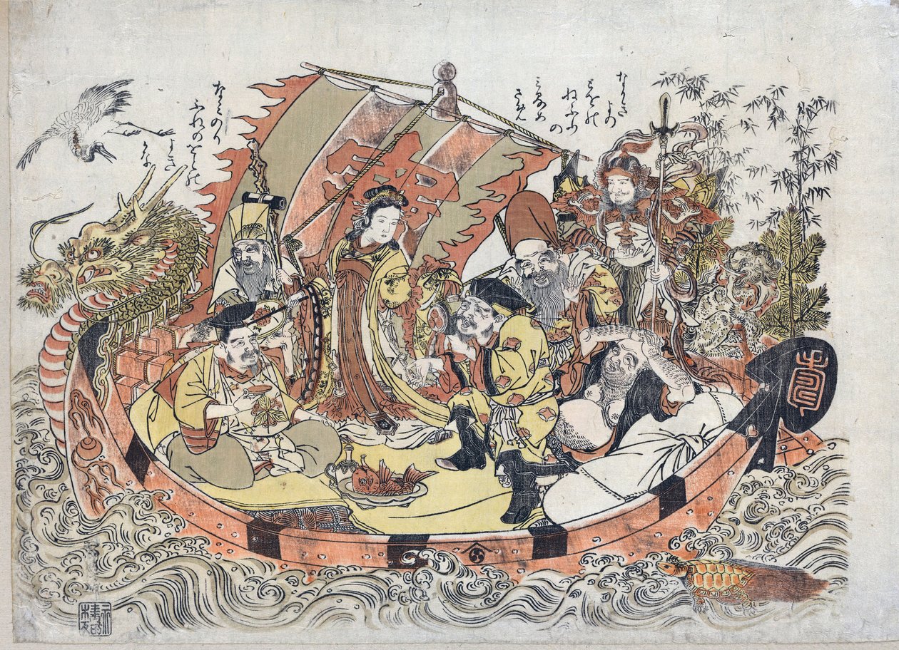 Seven Lucky Gods by Kitao Shigemasa
