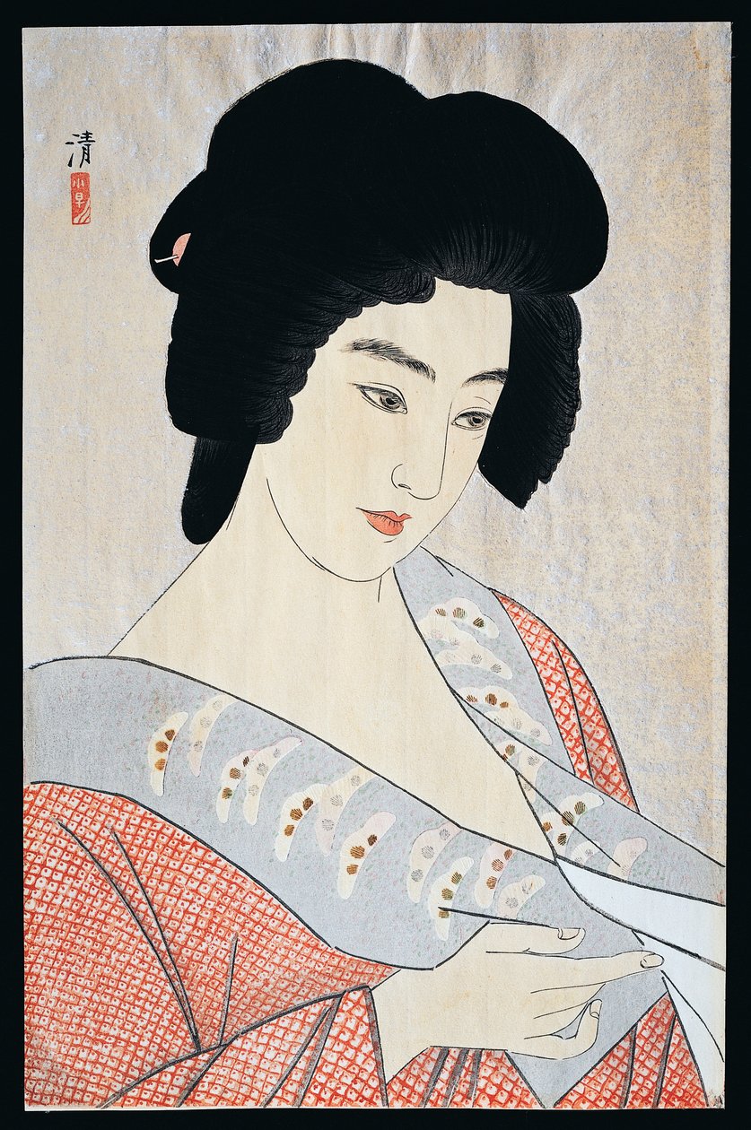 Geisha Ichimaru, ca 1933, by Kobayakawa Kiyoshi, Meiji-Showa period, Japan by Kiyoshi Kobayakawa