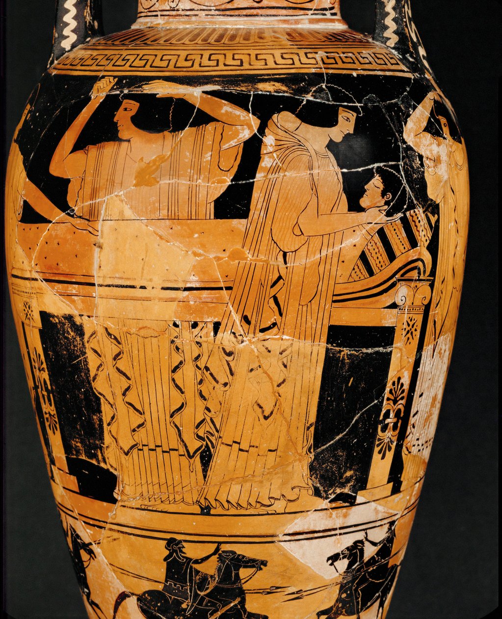 Prothesis, the Laying Out of the Corpse by Kleophrades Painter (fl.500 475 BC)