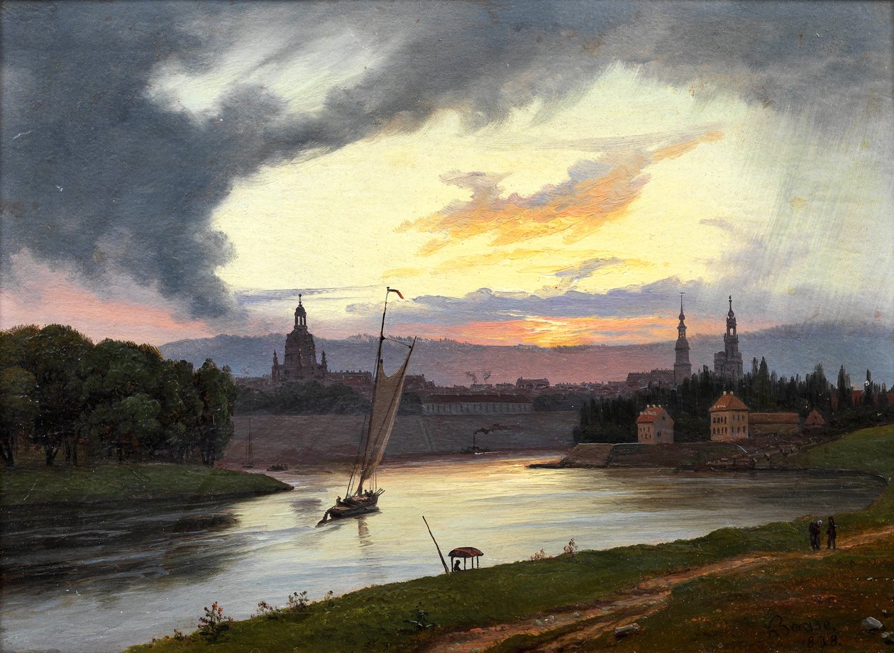 Dresden at Sunset by Knud Baade